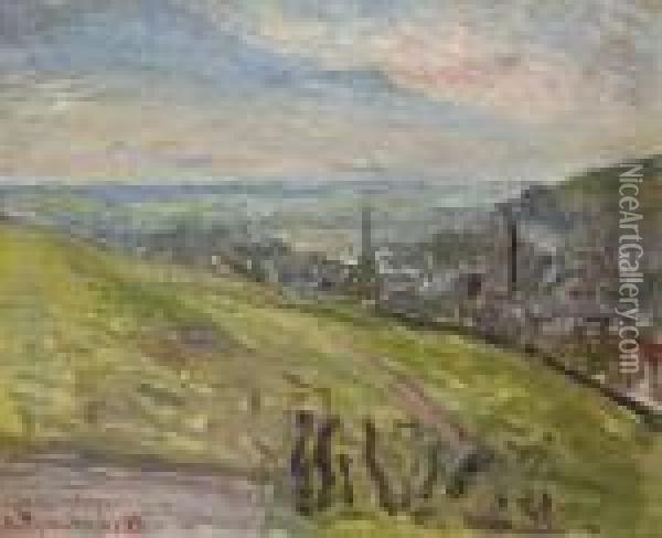 Environs De Rouen Oil Painting - Camille Pissarro