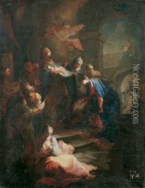 Die Darstellung Christi Im Tempel Oil Painting - Franz Anton Maulbertsch