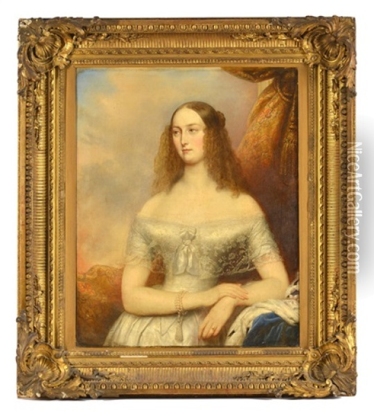 Portrait Presume De La Grande-duchesse Olga Nikolaevna (1822-1892) Oil Painting - Christina Robertson