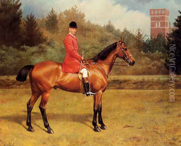 Horse And Rider Oil Painting - Edmund Havell Jnr.
