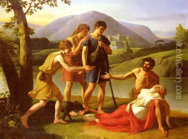 Cephalus and Procris Oil Painting - Fulchran Jean Harriet