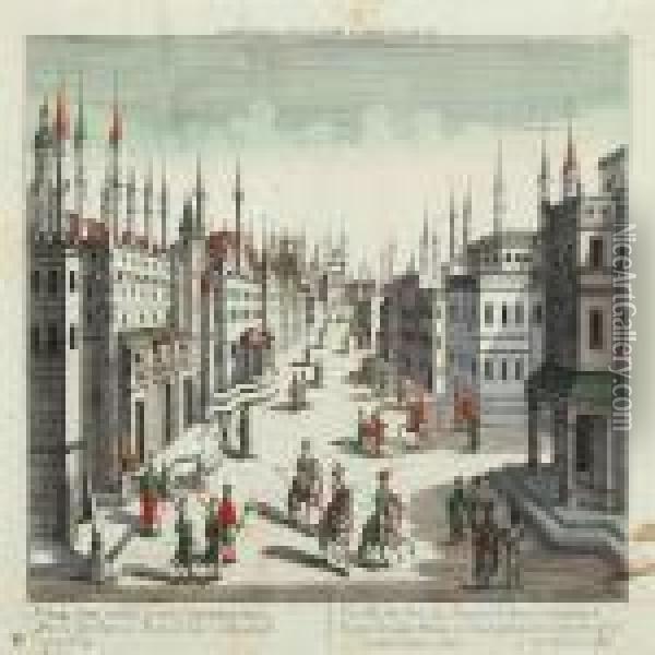 Prospectus Septum Turrium In Urbe Constatinopolitana Oil Painting - Georg Balthasar
