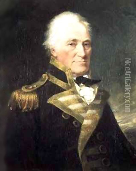 Portrait of Vice-Admiral John Hunter Oil Painting - William Mineard Bennett