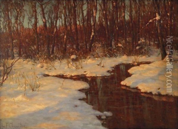 Derniers Rayons Du Soleil (Novembre - Russie) Oil Painting - Ivan Fedorovich Choultse