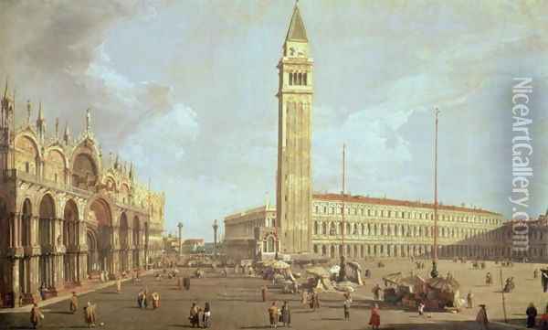 Towards St.Mark's Oil Painting - (Giovanni Antonio Canal) Canaletto