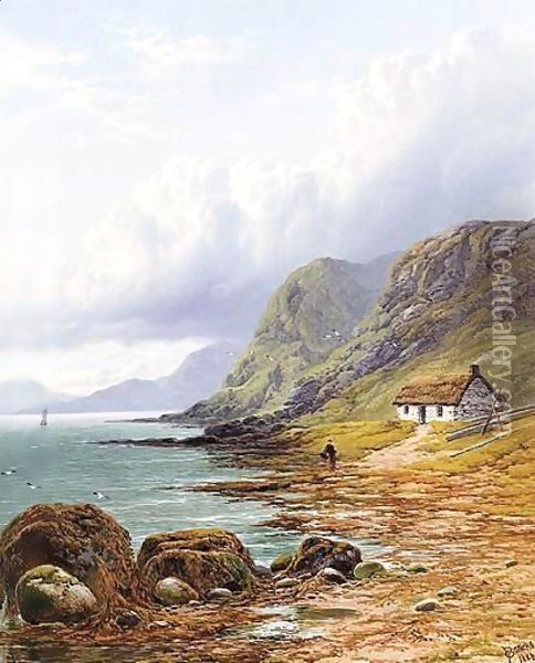 The Arran Coast Oil Painting - George Blackie Sticks