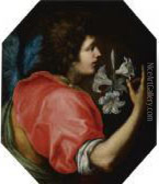 Archangel Gabriel Oil Painting - Jacopo Vignali