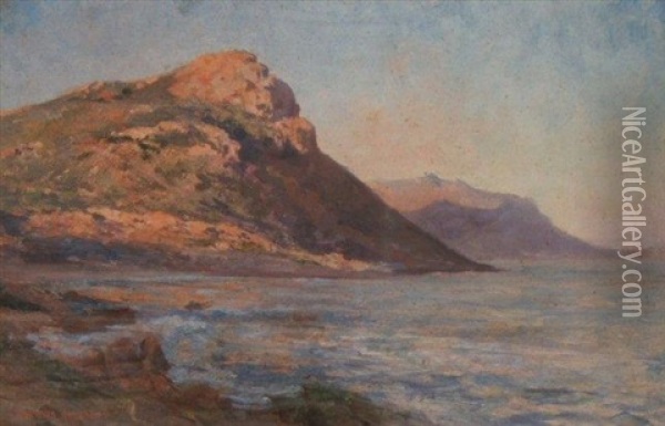 Glencairn Beach And Elsie's Peak Oil Painting - George Crosland Robinson