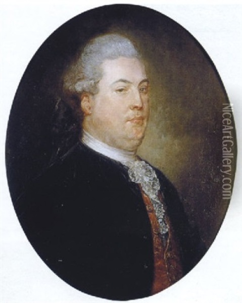 Portrait De Jakob Jacosz Boreel (?) Oil Painting - Jean-Baptiste Perronneau