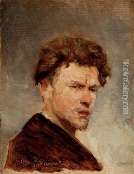 Portrait Of The Artist Vassily Maximov Oil Painting - Petr Fedorovich Sokolov