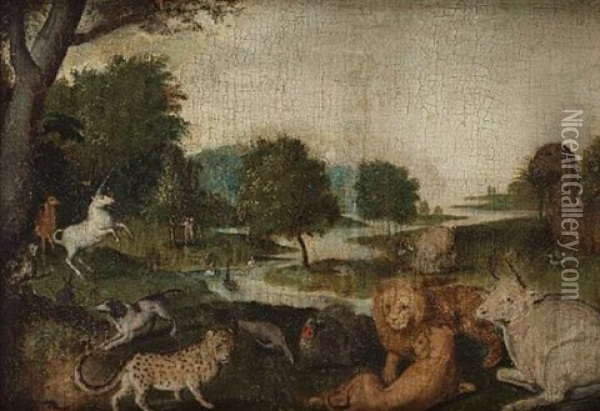The Garden Of Eden Oil Painting - Frans Pourbus the Elder
