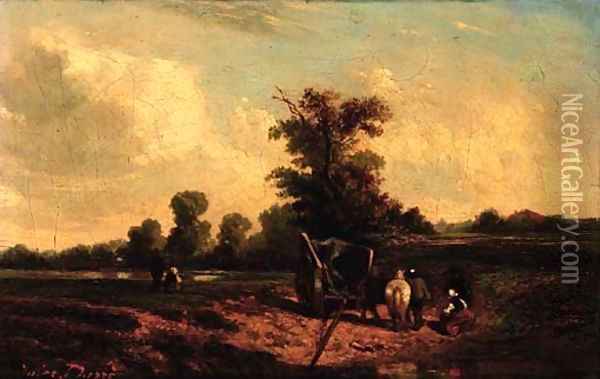 Returning home Oil Painting - Jules Dupre