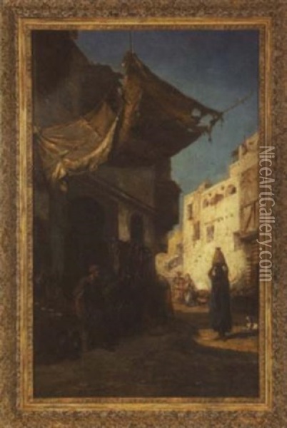 Arabian Bazaar Oil Painting - Paul Constantin Dominique Tetar van Elven