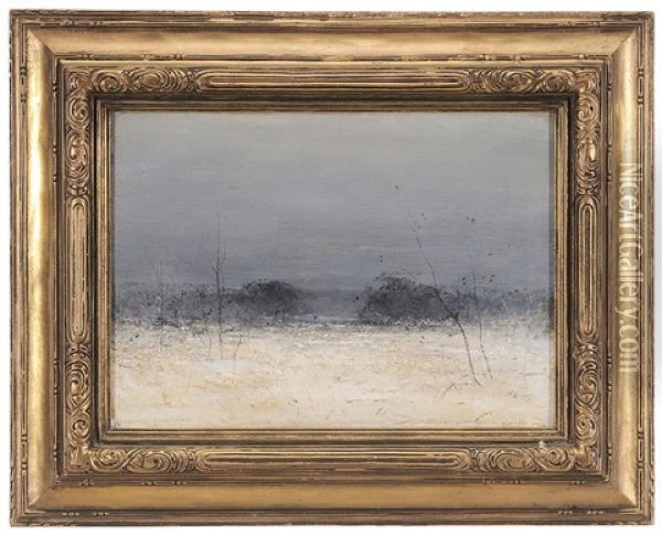 Snowy Field, 1897 Oil Painting - Leonard Ochtman