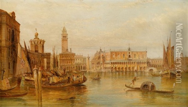 Doge's Palace, Venice Oil Painting - Alfred Pollentine