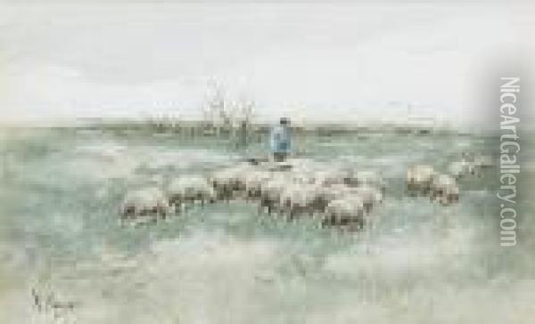 Changing Pastures Oil Painting - Anton Mauve