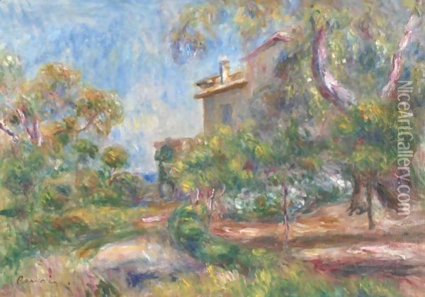 Villa A Cagnes Oil Painting - Pierre Auguste Renoir