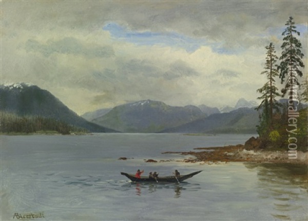 Northwest Coast, Loring Bay, Alaska Oil Painting - Albert Bierstadt
