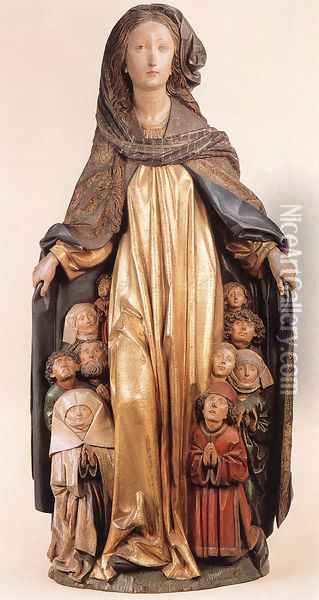 Ravensburg Madonna of Mercy Oil Painting - Michael Erhart