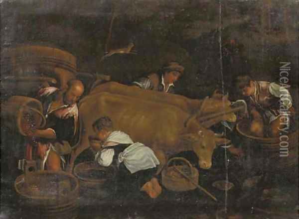 An Allegory of Autumn Oil Painting - Jacopo Bassano (Jacopo da Ponte)