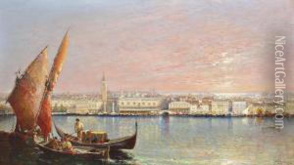 Venetian Panorama Oil Painting - Arthur Joseph Meadows