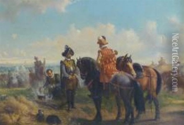 The Messenger Oil Painting - Jules Van Imschoot