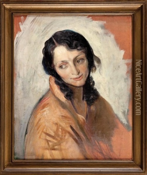 Portret Dziewczyny Oil Painting - Tadeusz Pruszkowski