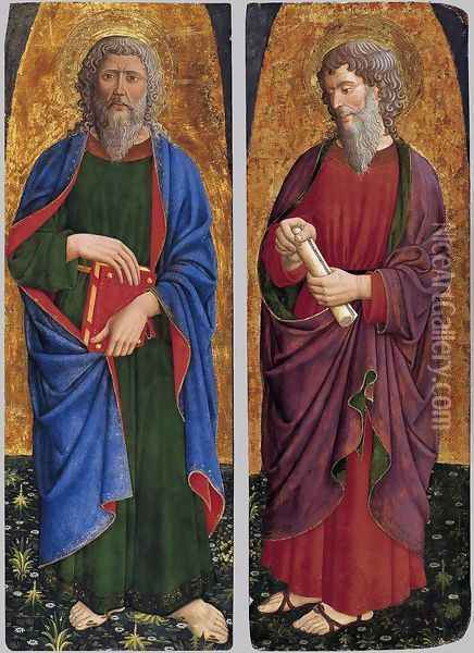 St Philip; St Paul c. 1460 Oil Painting - Francesco da Rimini Giovanni