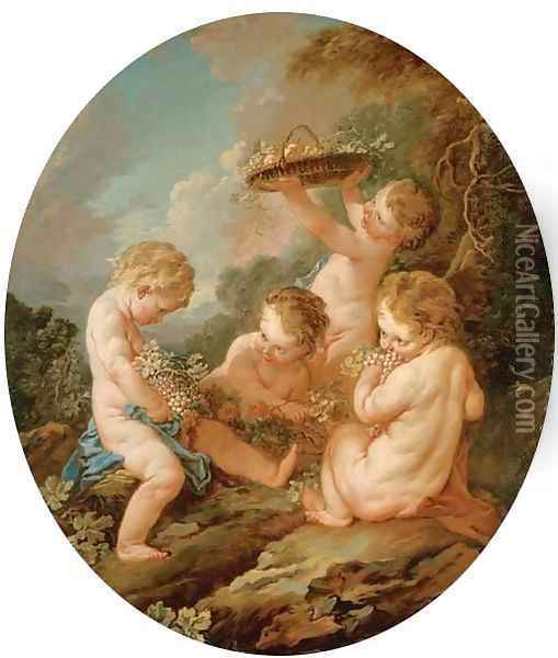 L'amour vendangeur Oil Painting - Francois Boucher