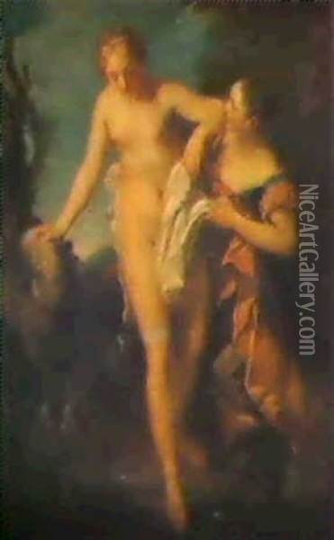 The Bathers Oil Painting - Francois Lemoyne