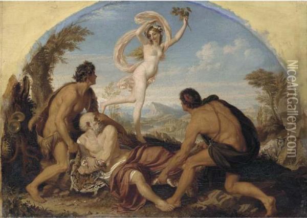 Silenus And The Nymph Aegle Oil Painting - Joseph Noel Paton