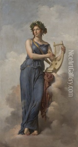 Allegorie De La Peinture Oil Painting - Anne-Louis Girodet de Roucy-Trioson