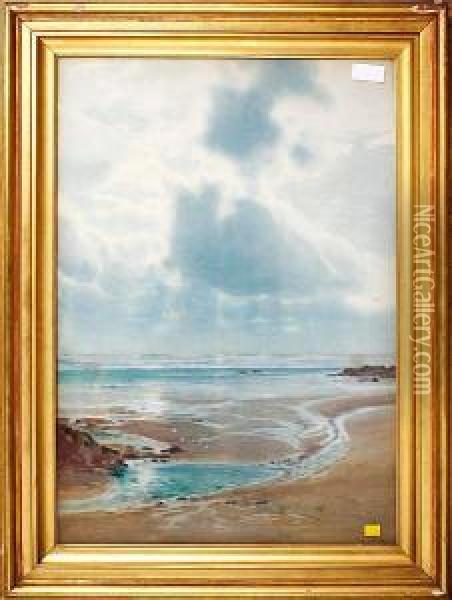 Coastal Scene Oil Painting - Arthur Reginald Smith