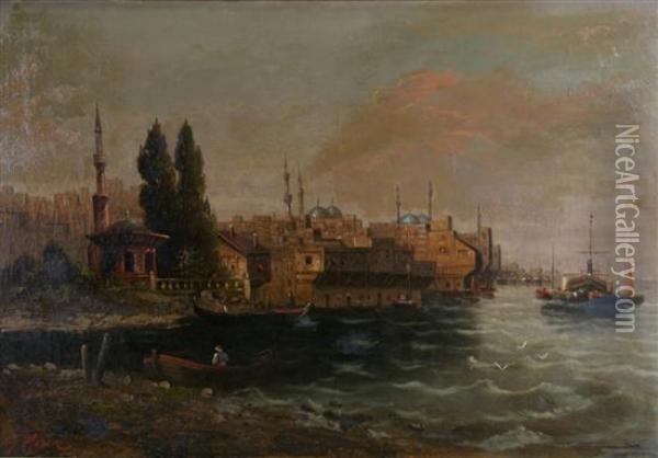 Arabian Port Oil Painting - James Heron