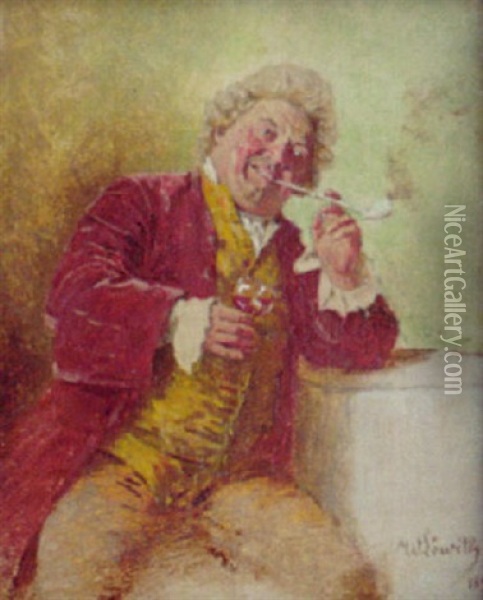 Der Bonvivant Oil Painting - Wilhelm Loewith