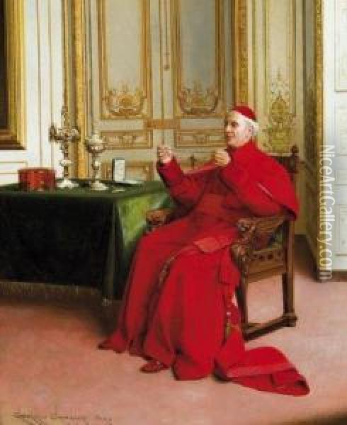 Le Nouveau Cardinal Oil Painting - Georges Croegaert