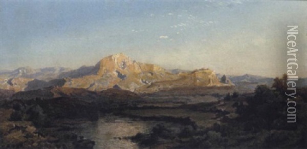 Spanische Landschaft Oil Painting - Fritz Bamberger