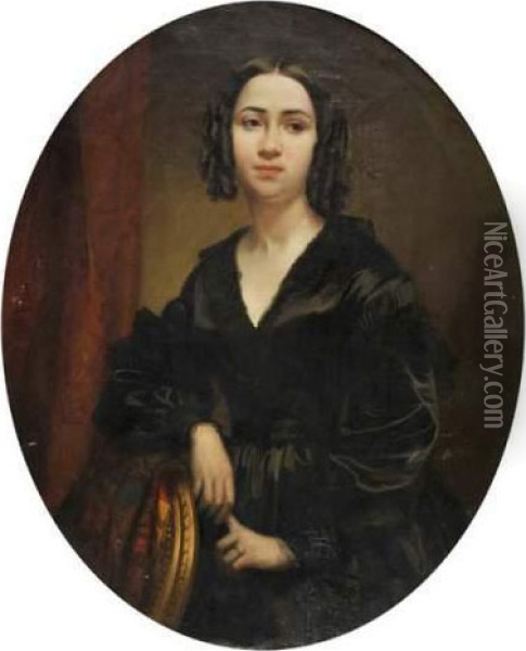 Portrait De Femme Oil Painting - Eugene Appert