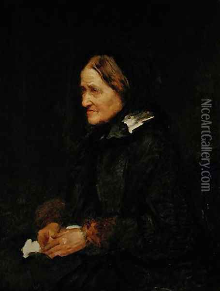 Helene Leibl, the Aunt of the Artist, 1867 Oil Painting - Wilhelm Leibl