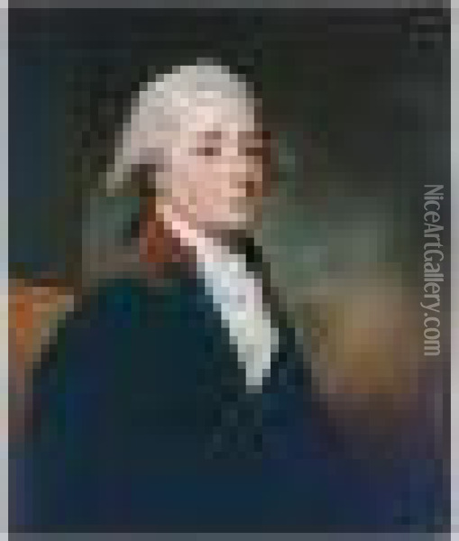 Portrait Of James Oliver Oil Painting - George Romney