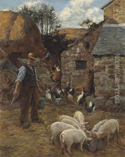 The Farmer's Pride Oil Painting - Stanhope Forbes