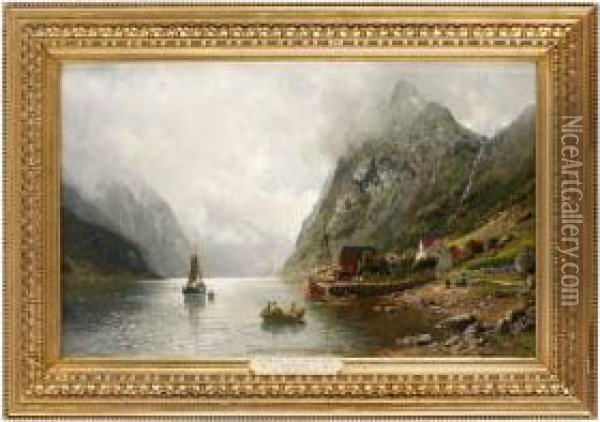 Vy Over Sognefjord Oil Painting - Anders Monsen Askevold