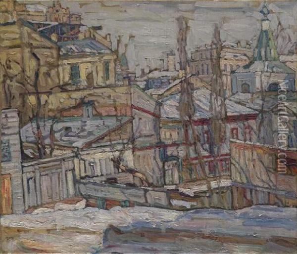 View Of Kiev Oil Painting - Abraham Manievich