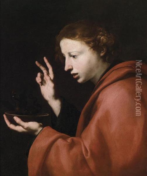 Saintjohn The Evangelist Oil Painting - Jusepe de Ribera