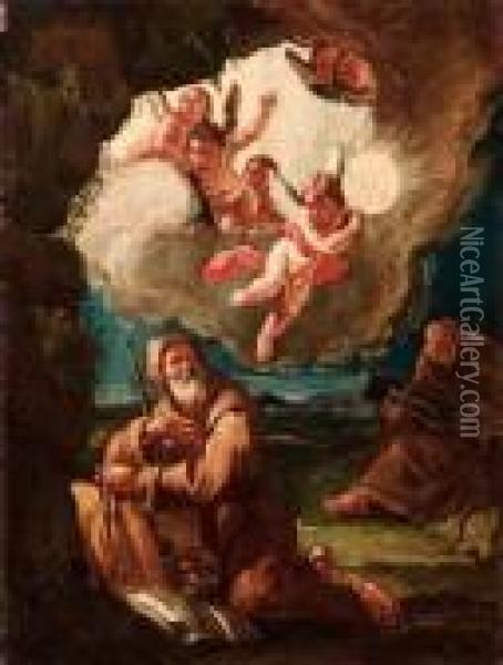 Santo Francescano In Estasi Oil Painting - Francesco Fontebasso
