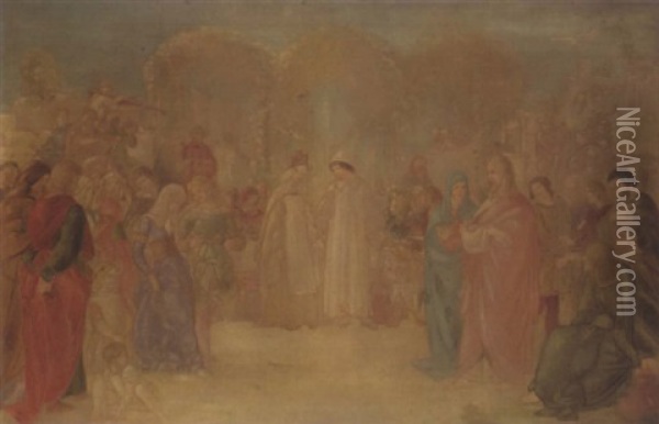 Die Hochzeit Zu Kanaa Oil Painting - Edward Jakob Von Steinle