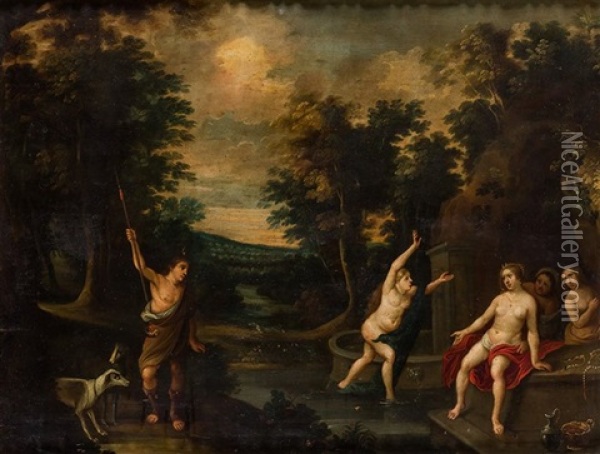 Venus Y Adonis Oil Painting - Francesco Albani