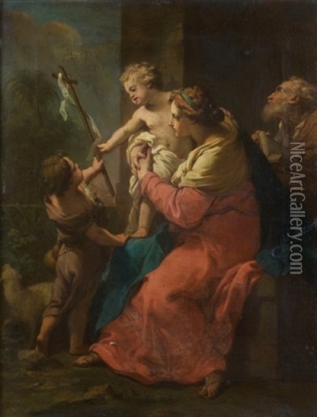 La Sainte Famille Avec Saint Jean-baptiste Oil Painting - Gaetano Gandolfi