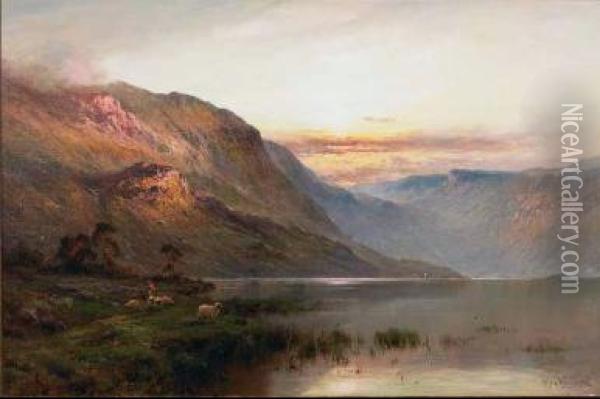 Na-garr At Sunset Oil Painting - Alfred de Breanski