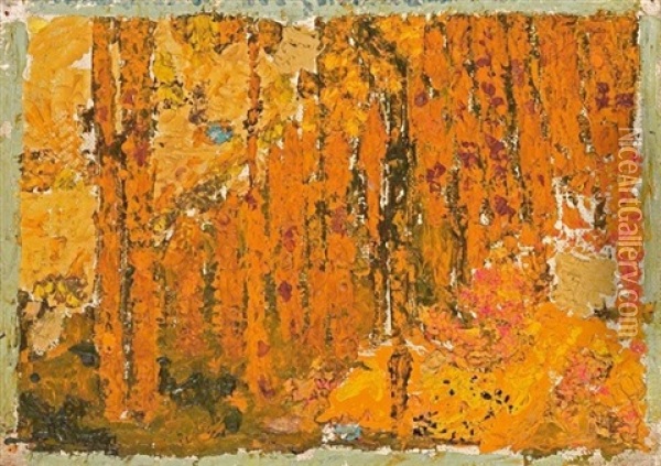 Waldinneres (birkenwald) Oil Painting - Augusto Giacometti